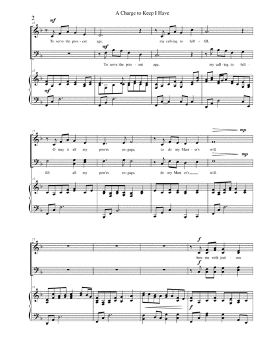 A Charge to Keep I Have A Charge to Keep I Have 4-Part scores gallery preview page 2