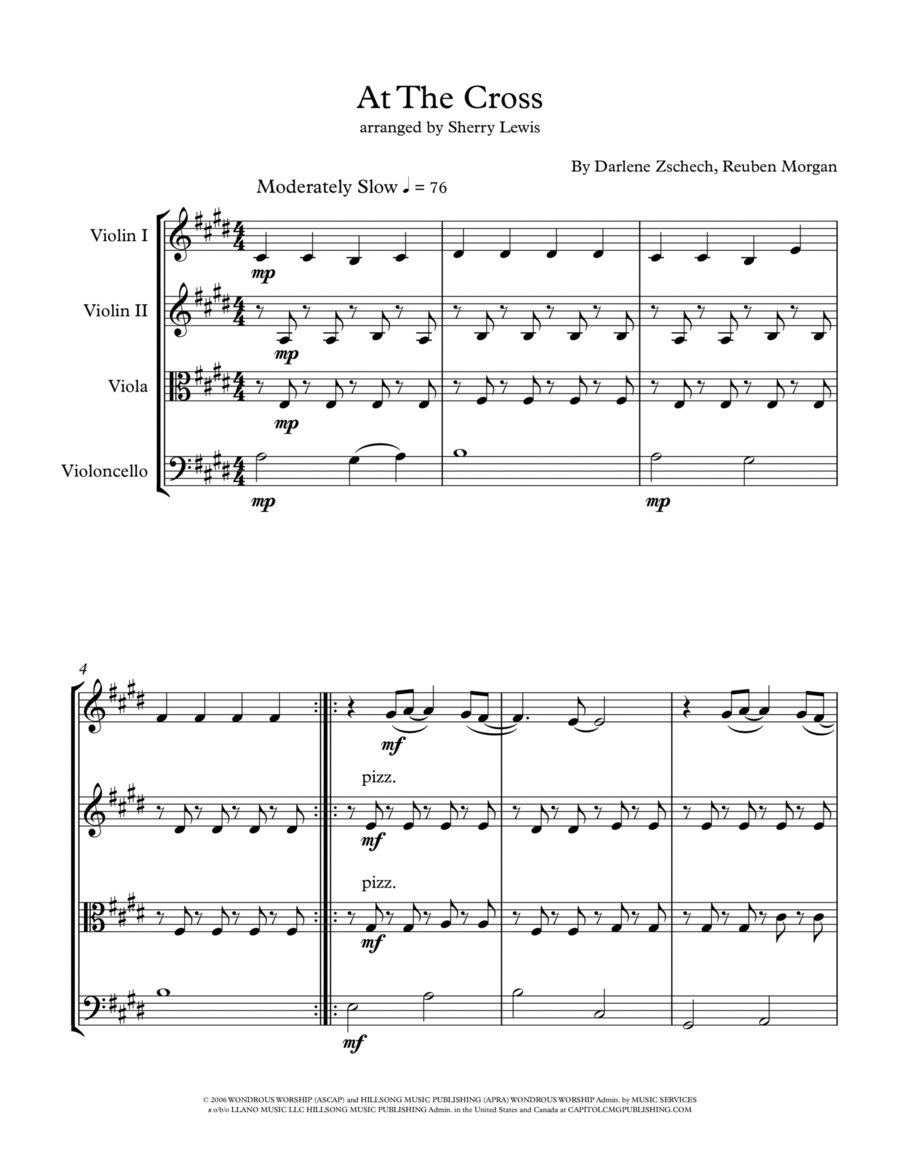 At The Cross String Quartet scores gallery preview page 1