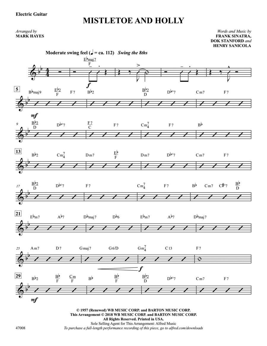 Mistletoe and Holly: Guitar Guitar scores gallery preview page 1