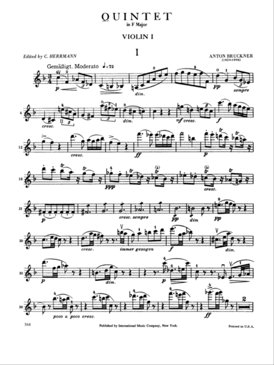 Quintet In F Major (With 2 Violas) String Quintet scores gallery preview page 2