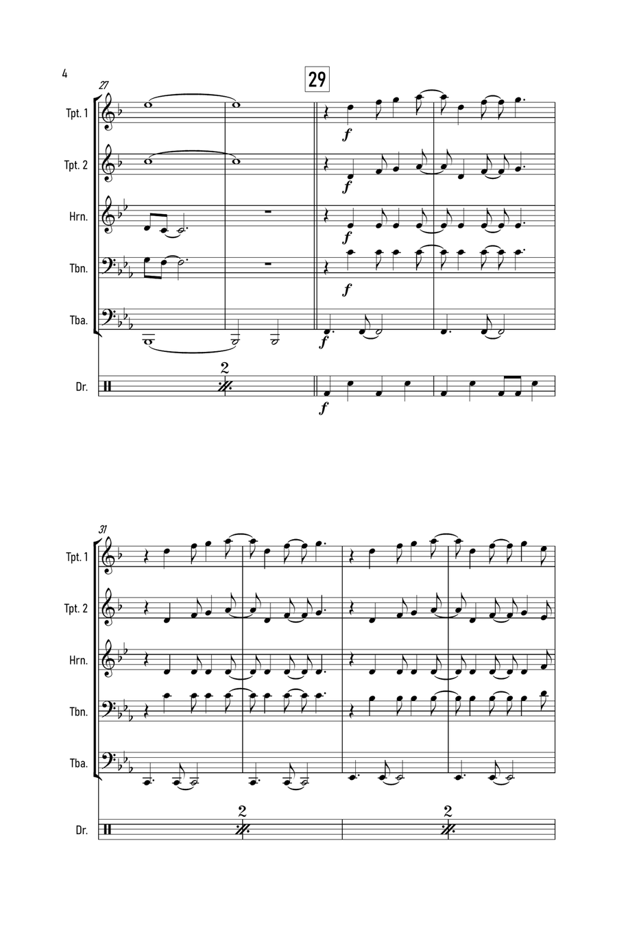 Blinding Lights Brass Ensemble scores gallery preview page 5