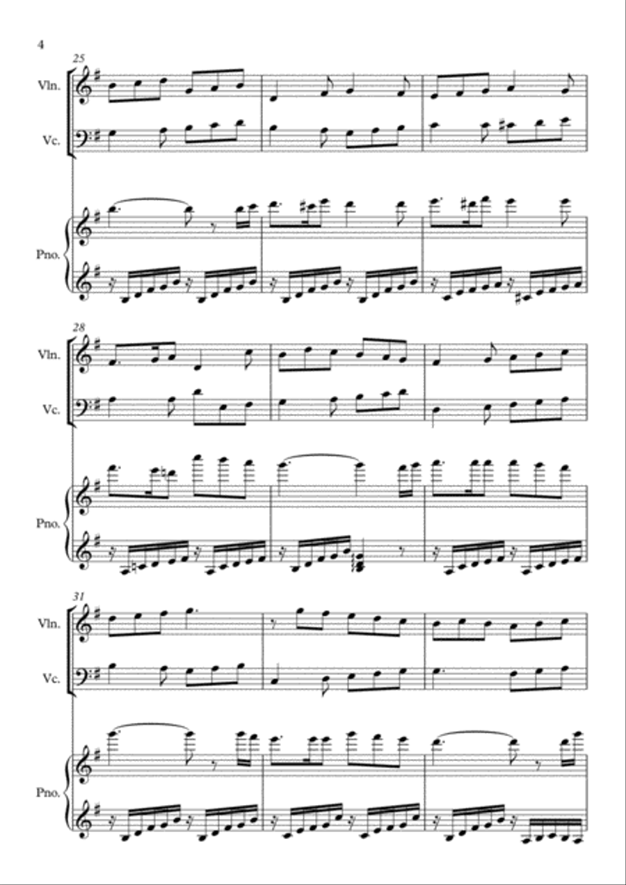 The Old Rugged Cross, for Piano Trio Piano Trio scores gallery preview page 4