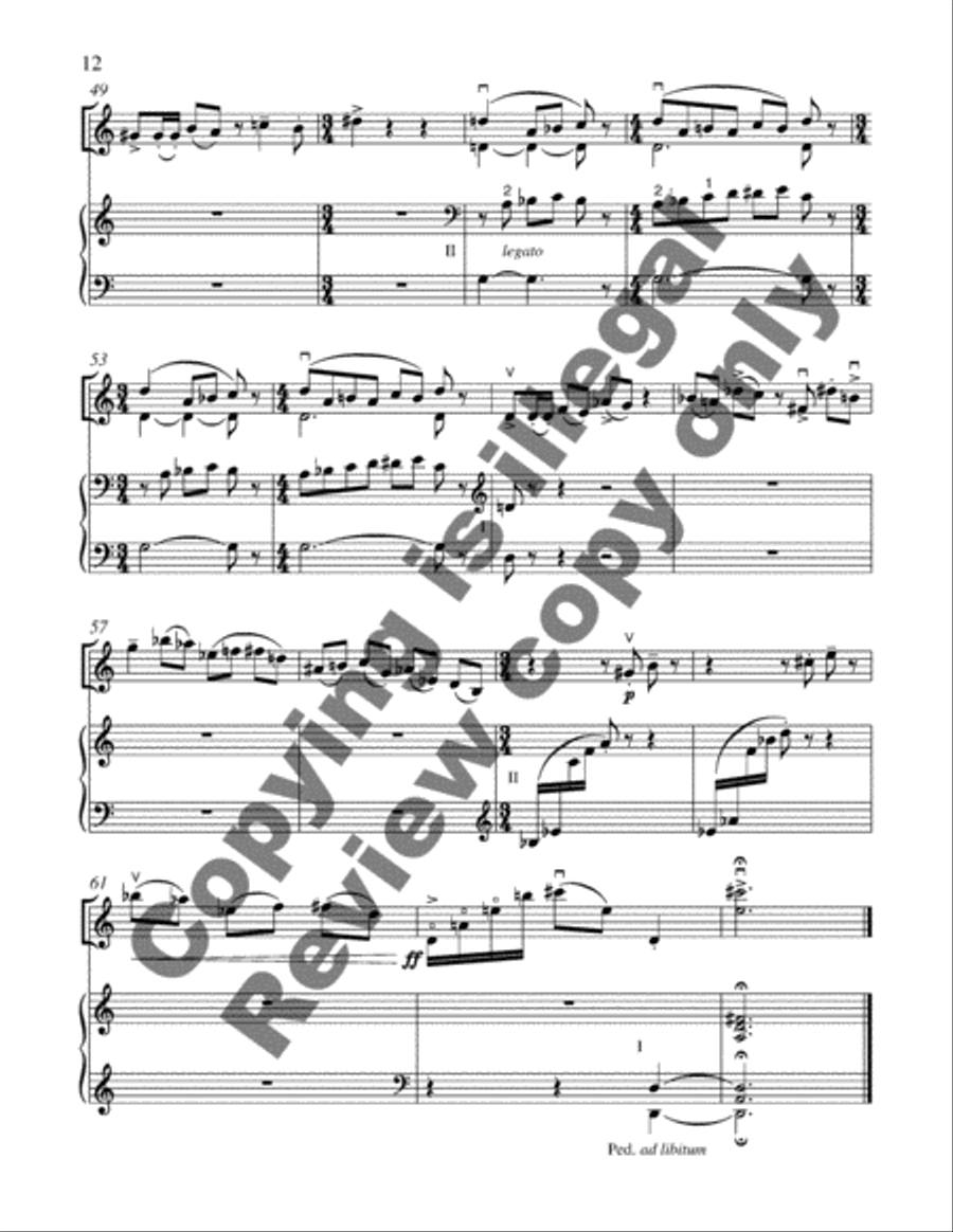 Three Short Pieces Violin scores gallery preview page 6