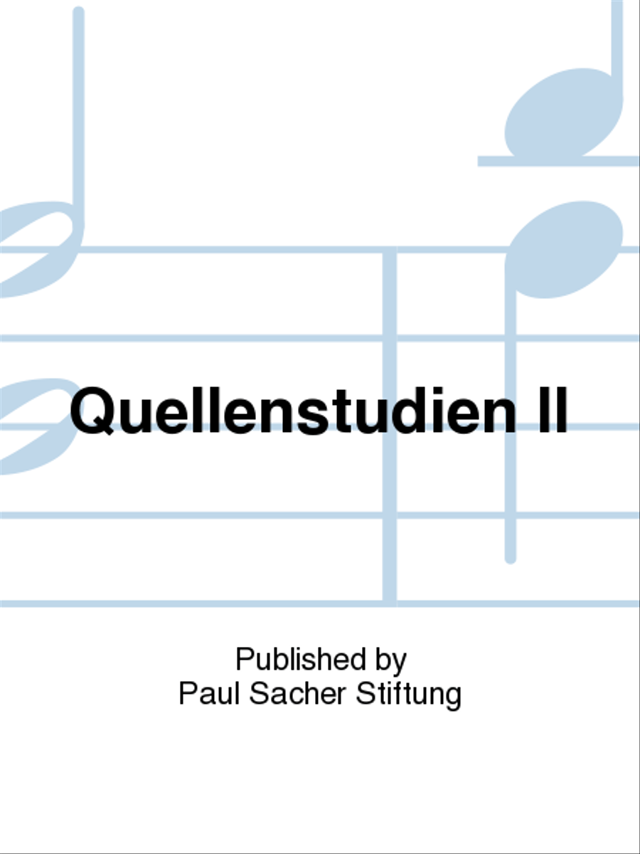 Quellenstudien II Vol. 3 Quellenstudien II Vol. 3 Cassette scores gallery preview page 1