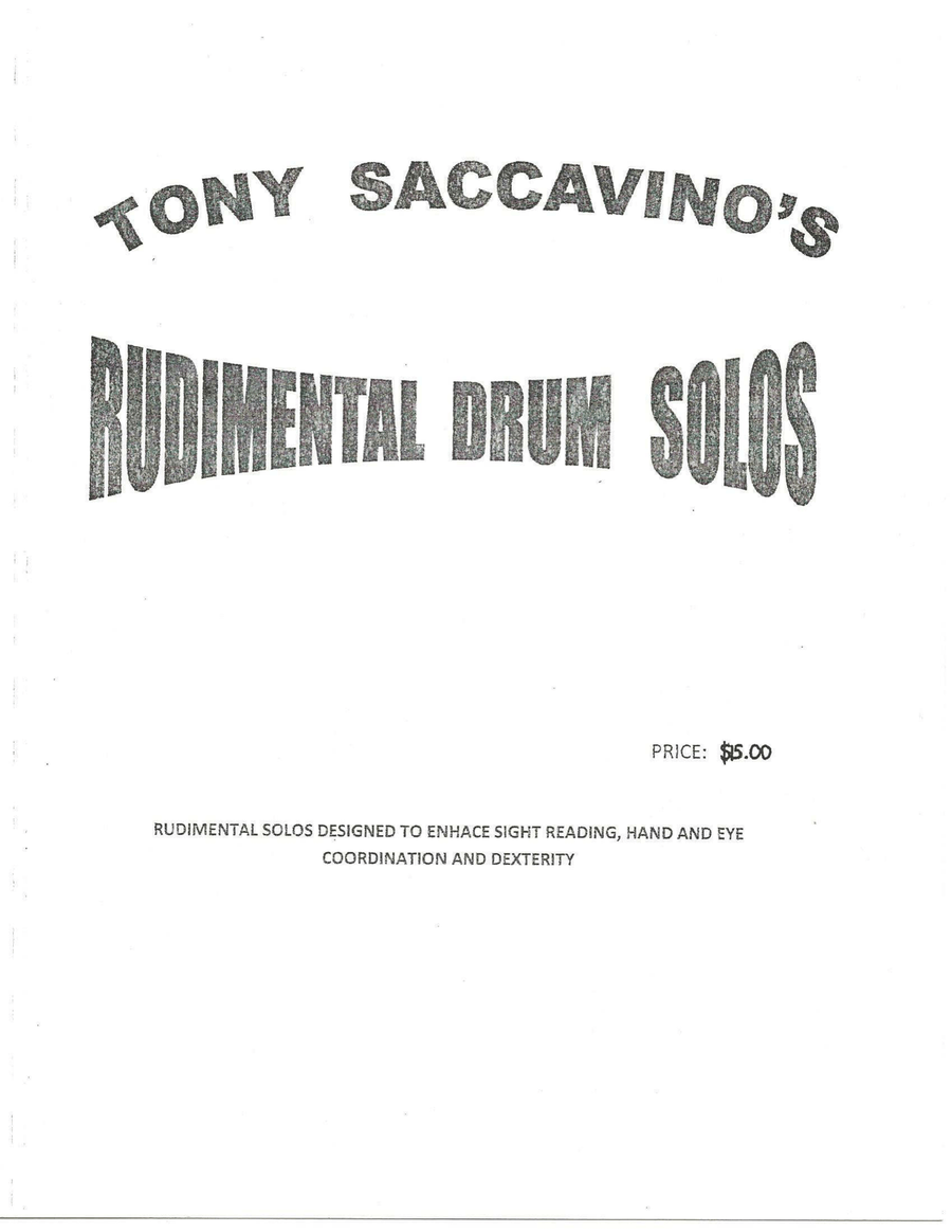 Tony Saccavino's Rudimental Drum Solos Marching Band scores gallery preview page 1