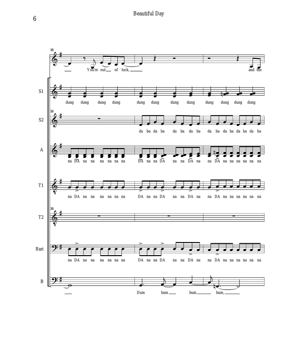 Beautiful Day Beautiful Day Divisi scores gallery preview page 6