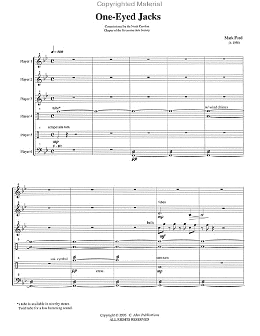 One-Eyed Jacks One-Eyed Jacks Percussion Ensemble scores gallery preview page 2