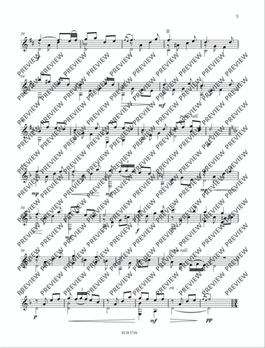 Feuerbach Variations Classical Guitar scores gallery preview page 6