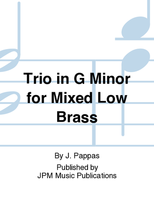 Book cover for Trio in G Minor for Mixed Low Brass