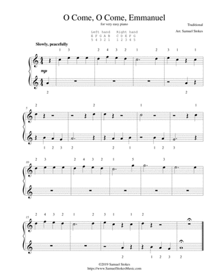 O Come, O Come, Emmanuel - for very easy piano