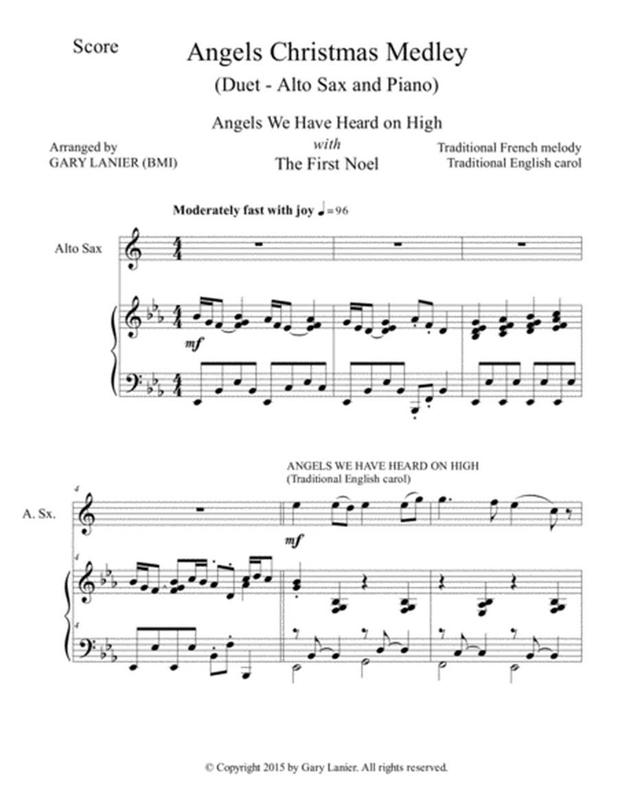 Gary Lanier: ANGELS CHRISTMAS MEDLEY (Duet – Alto Sax & Piano with Parts) image number null