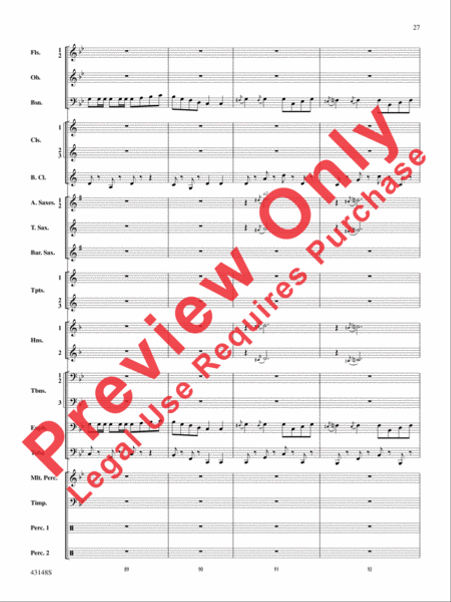 Of Sea and Song Concert Band scores gallery preview page 28