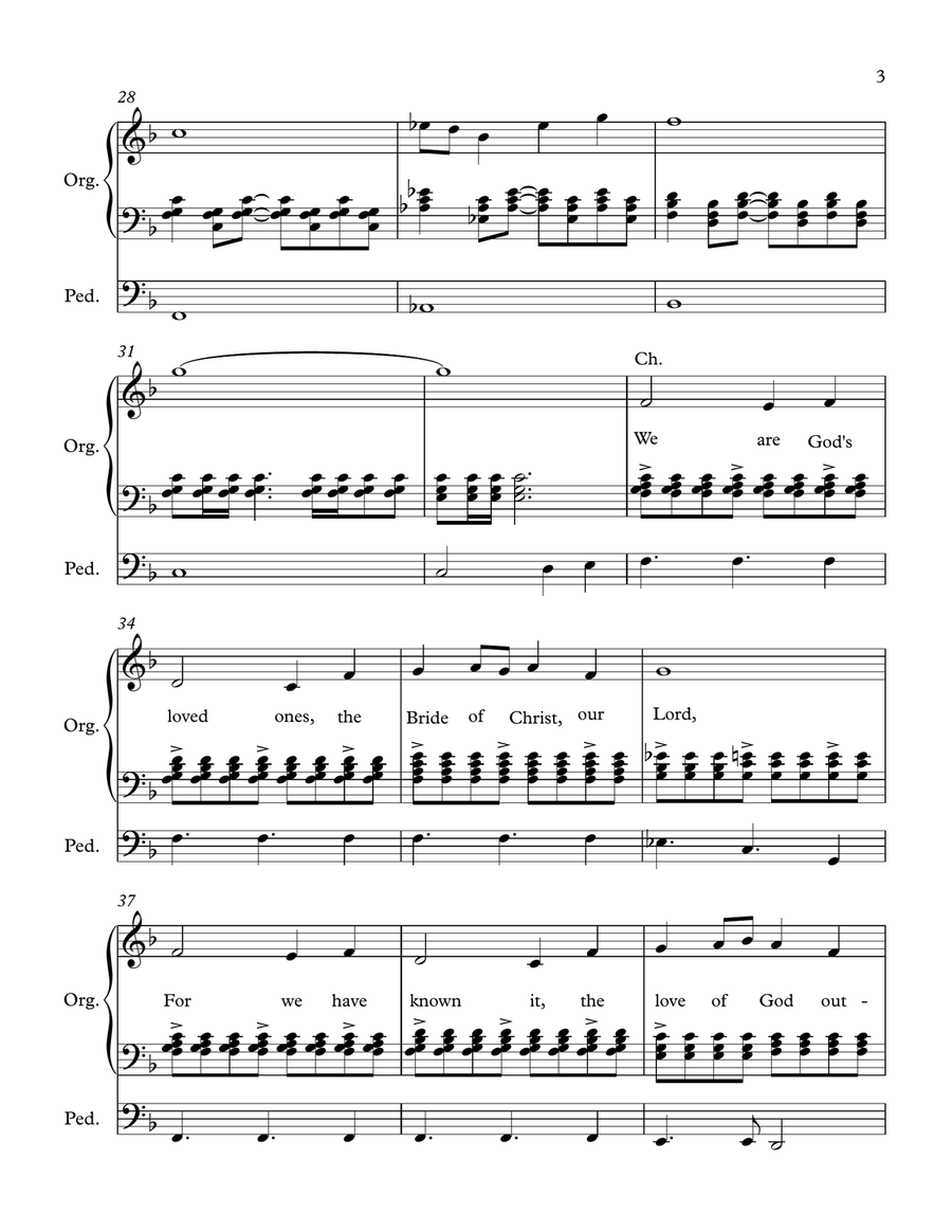 We Are God's People (Tune: Symphony) Organ Solo scores gallery preview page 3