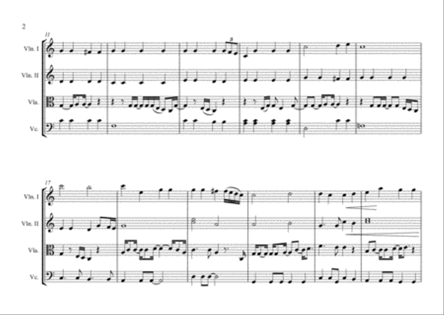 Come What May String Quartet scores gallery preview page 2