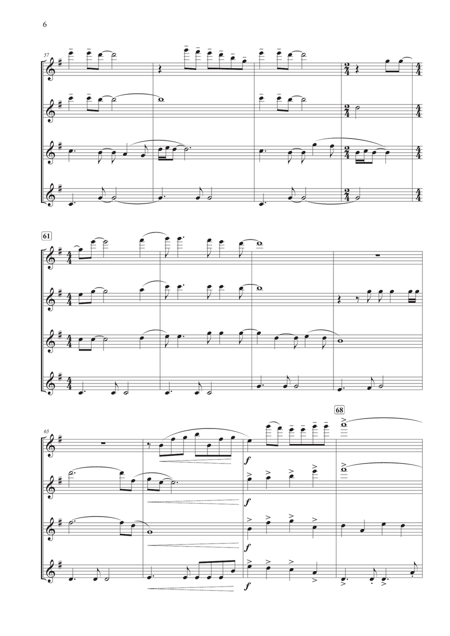 The Sound Of Silence Woodwind Quartet scores gallery preview page 6