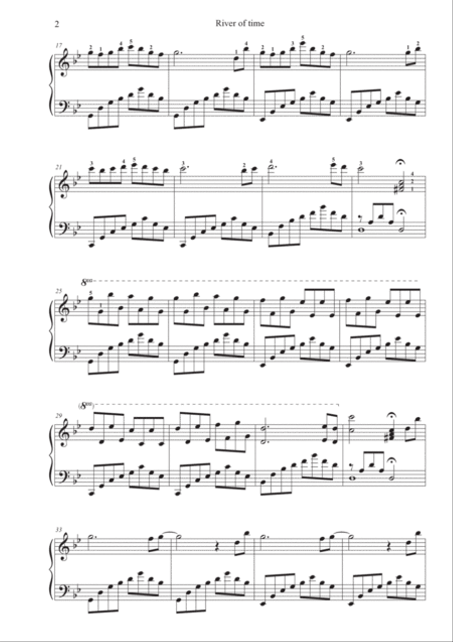 River of time Piano Solo scores gallery preview page 2