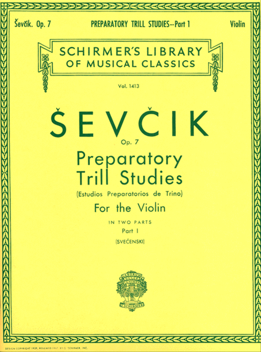 Preparatory Trill Studies, Op. 7 – Book 1 Violin scores gallery preview page 1