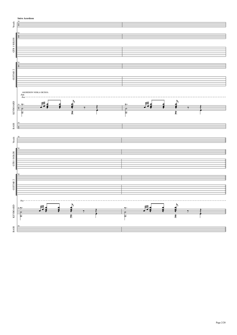 Djurdjevdan /Свети Георги - Goran Bregovic /Ку-ку Бенд cover by SLAVE Acoustic Guitar scores gallery preview page 3