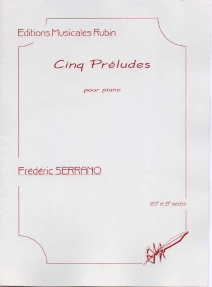 Book cover for Cinq preludes pour piano