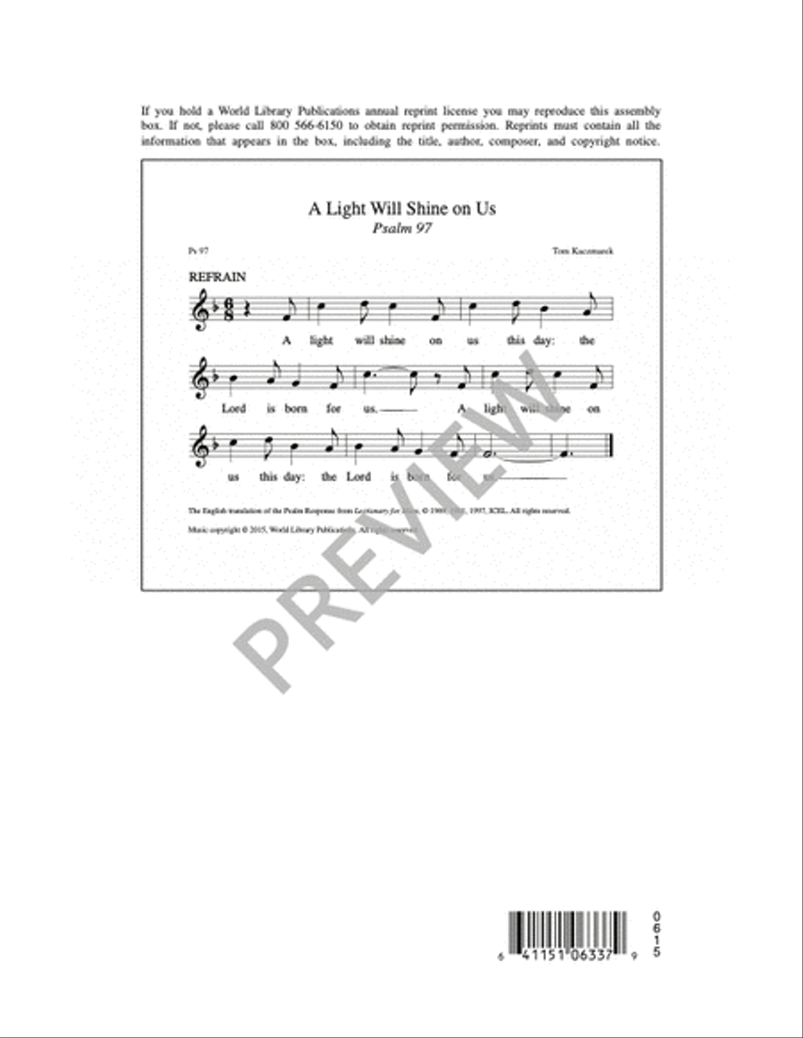A Light Will Shine on Us This Day: Psalm 97 4-Part scores gallery preview page 3