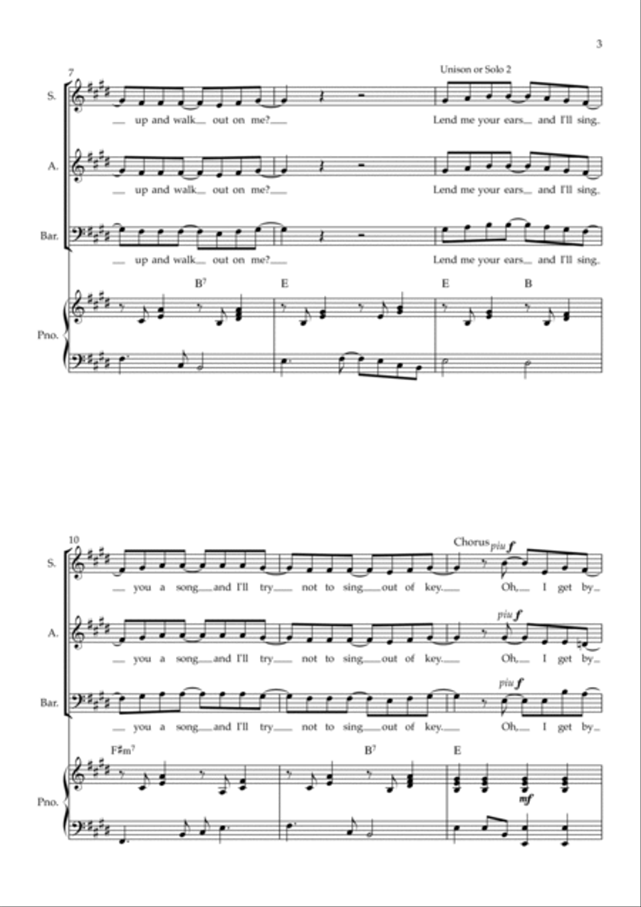 With A Little Help From My Friends 3-Part scores gallery preview page 3
