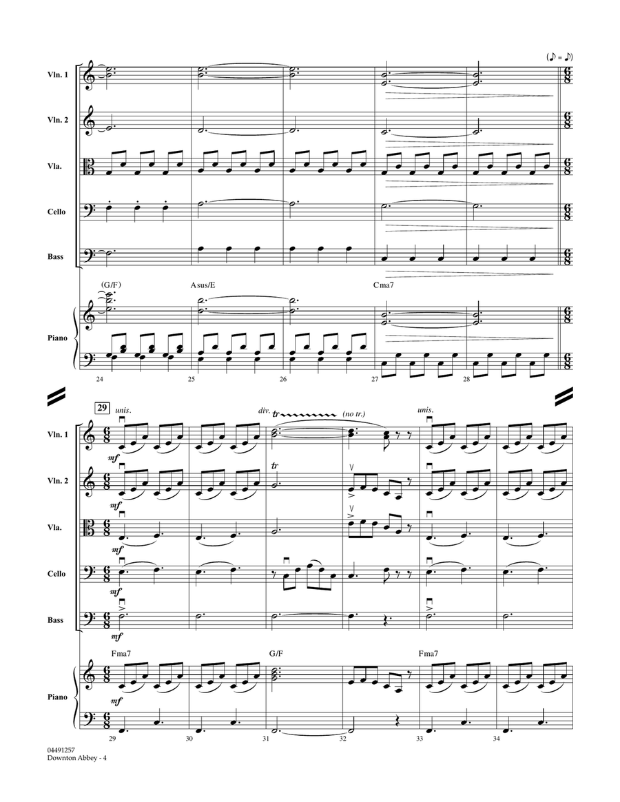 Downton Abbey - Conductor Score (Full Score) Orchestra scores gallery preview page 4