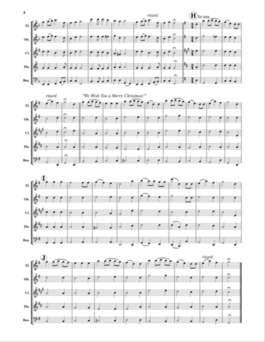 Christmas Sing Along Woodwind Quintet scores gallery preview page 4