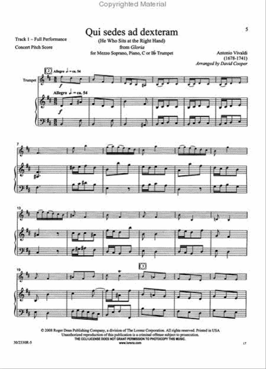 Festive Arias for Soprano or Mezzo Soprano and Trumpet, Vol. 2 Mezzo-Soprano Voice scores gallery preview page 2