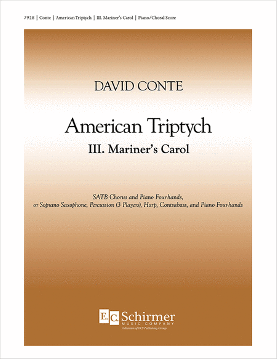 American Triptych: III. Mariner's Carol (Choral Score) 4-Part scores gallery preview page 1
