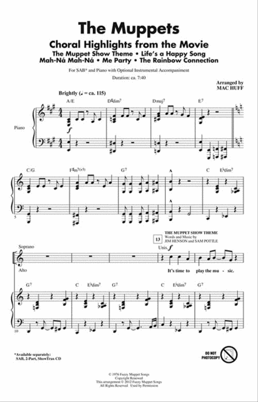 The Muppets 3-Part scores gallery preview page 2