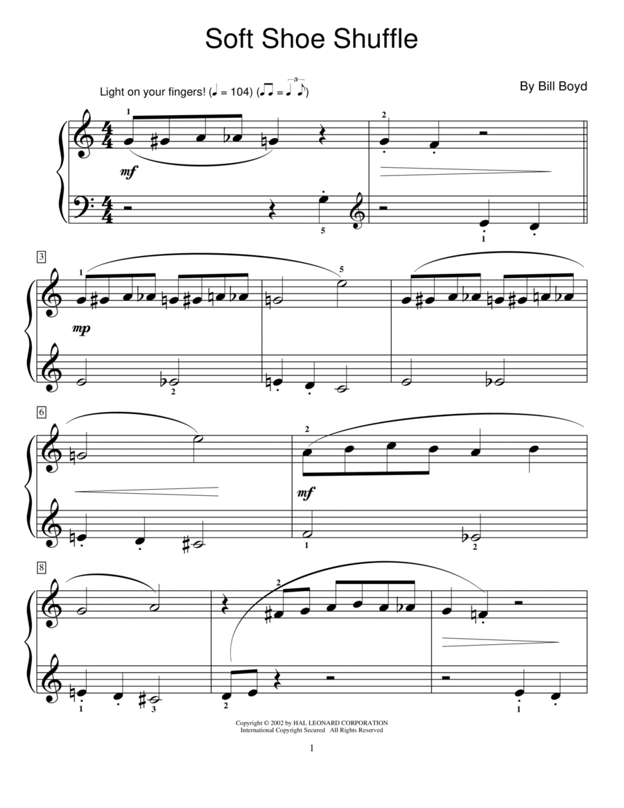 Soft Shoe Shuffle Piano Method scores gallery preview page 1