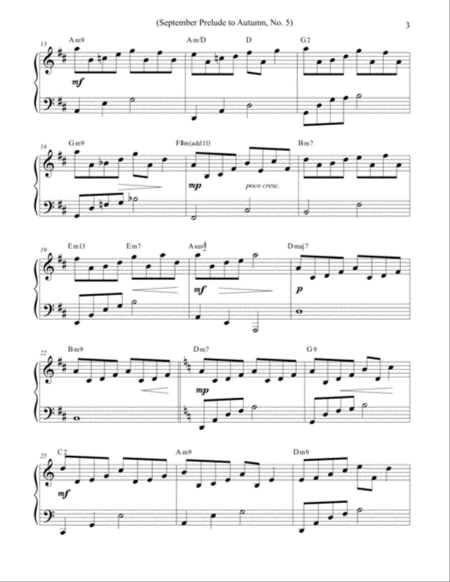 September Prelude to Autumn, No. 5 
