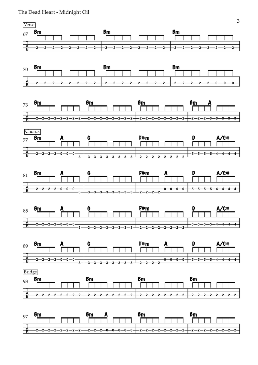 The Dead Heart Acoustic Guitar scores gallery preview page 3
