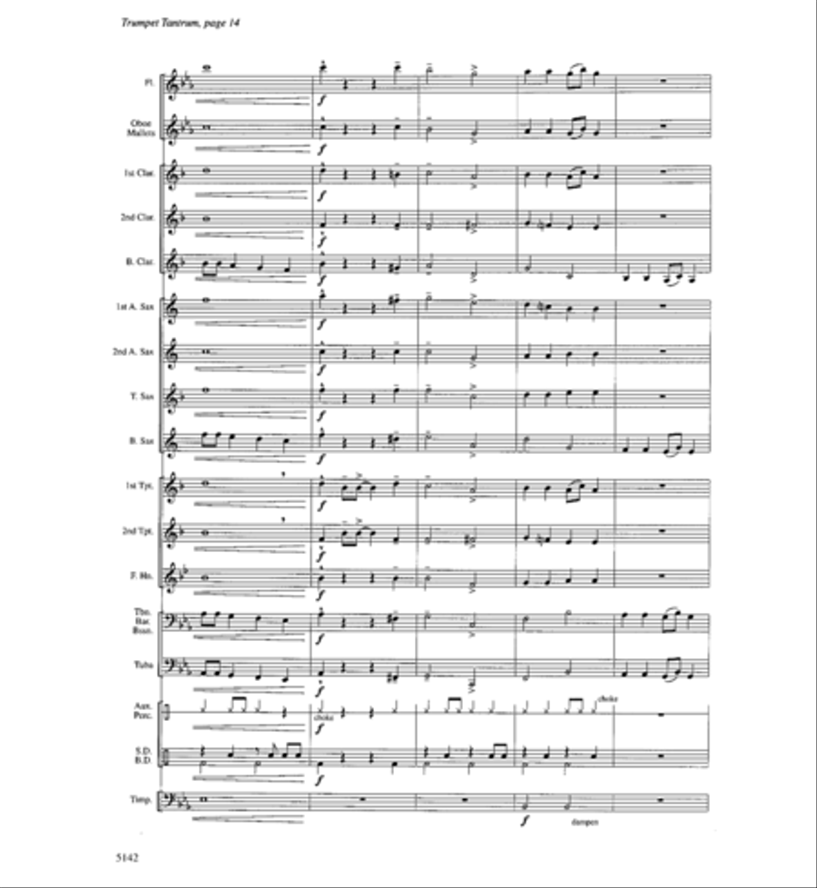 Trumpet Tantrum Concert Band scores gallery preview page 13