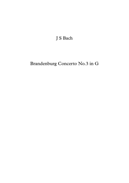 Bach: Brandenburg Concerto No.3 in G (BWV 1048) Mvt.1 - wind dectet ( and opt. contrebass) image number null