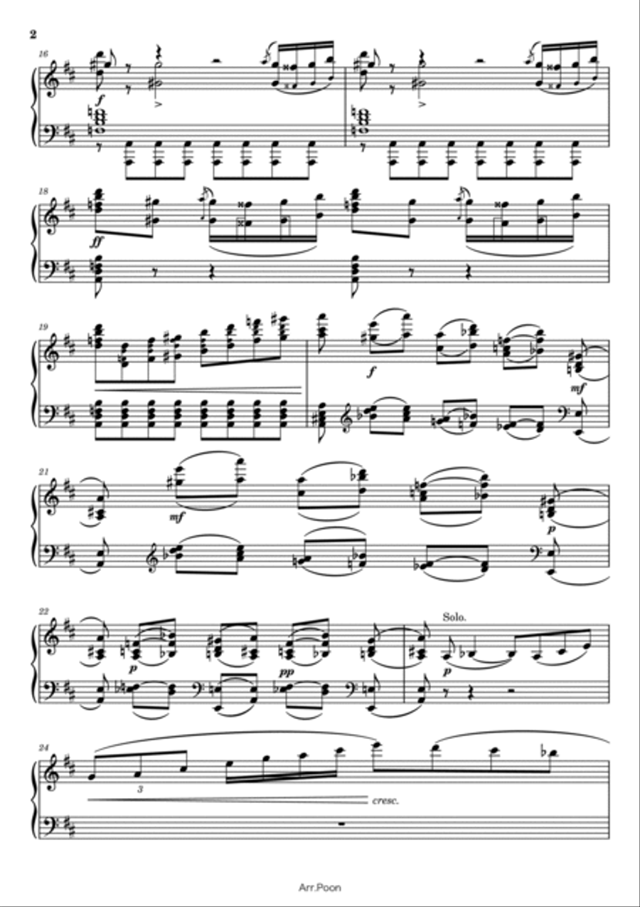 Tchaikovsky - Violin Concerto in D major - Op.35 - Complete For Piano Solo Piano Solo scores gallery preview page 2