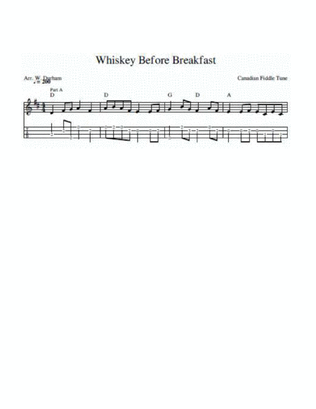 Book cover for Whiskey for Breakfast - Fiddle Tune Arranged for Ukulele