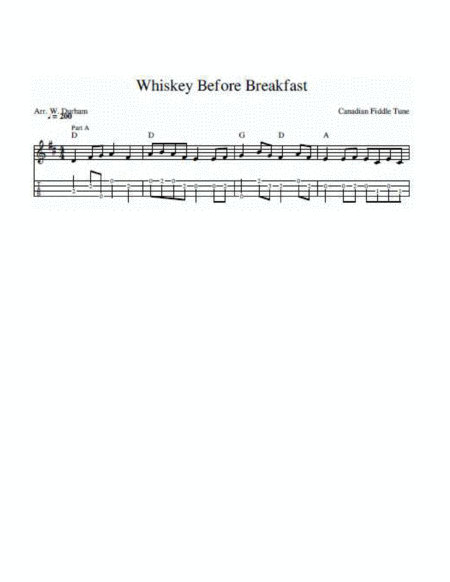 Whiskey for Breakfast - Fiddle Tune Arranged for Ukulele image number null