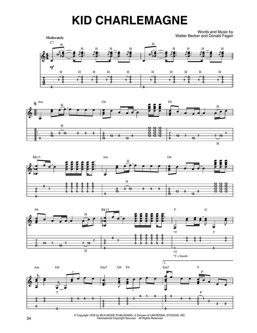 Kid Charlemagne Acoustic Guitar scores gallery preview page 1