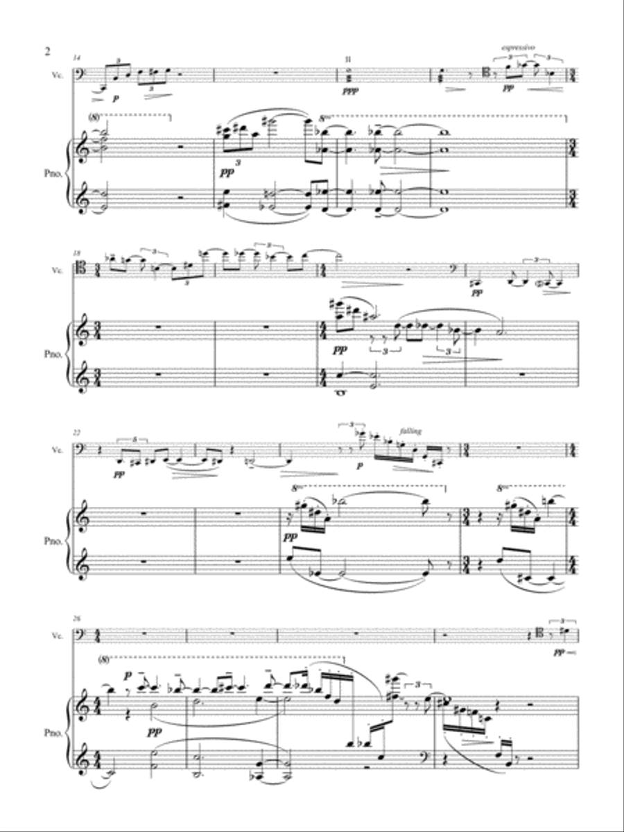 [Liptak] Sonata for Cello and Piano Piano scores gallery preview page 6