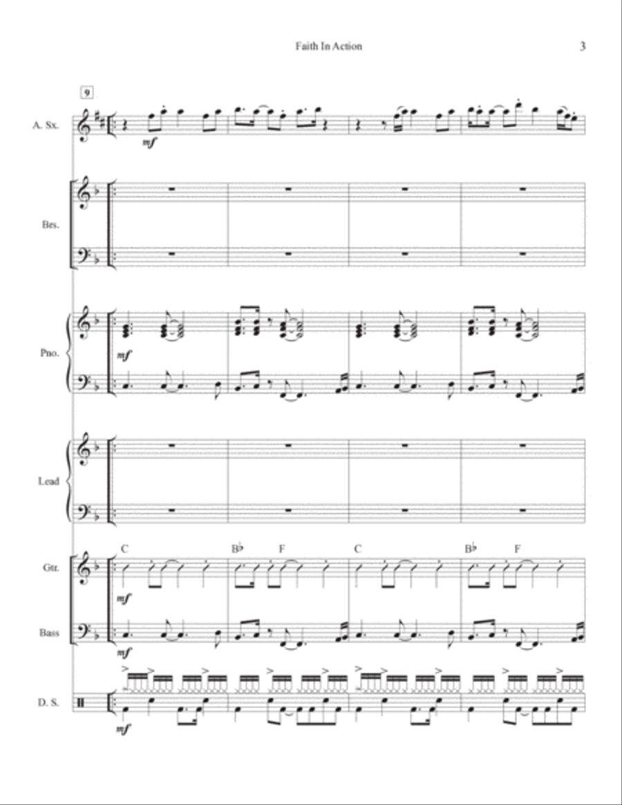 Faith In Action Faith In Action Jazz Ensemble scores gallery preview page 5