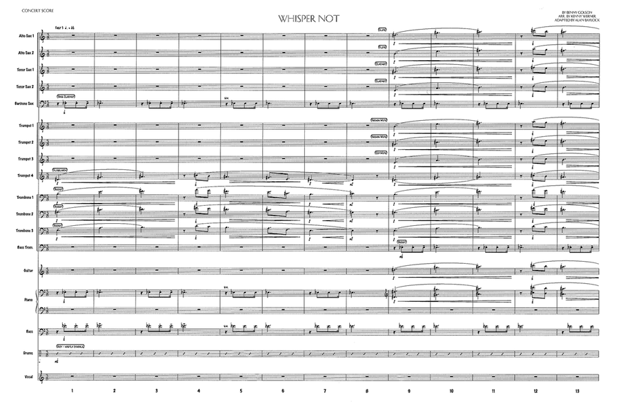 Whisper Not Jazz Ensemble scores gallery preview page 1