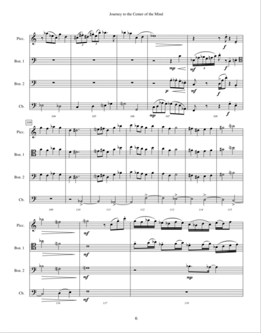 Journey to the Center of the Mind Small Ensemble scores gallery preview page 6