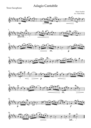 Adagio Cantabile (P. Nardini) for Tenor Saxophone Solo
