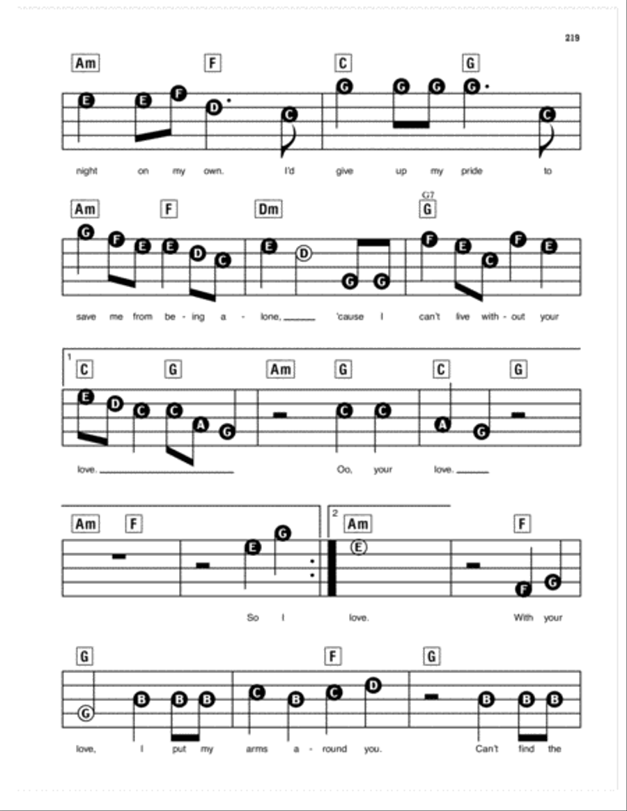 (Can't Live Without Your) Love And Affection Electronic Keyboard scores gallery preview page 3