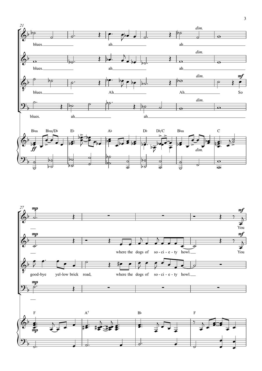 Goodbye Yellow Brick Road 4-Part scores gallery preview page 3