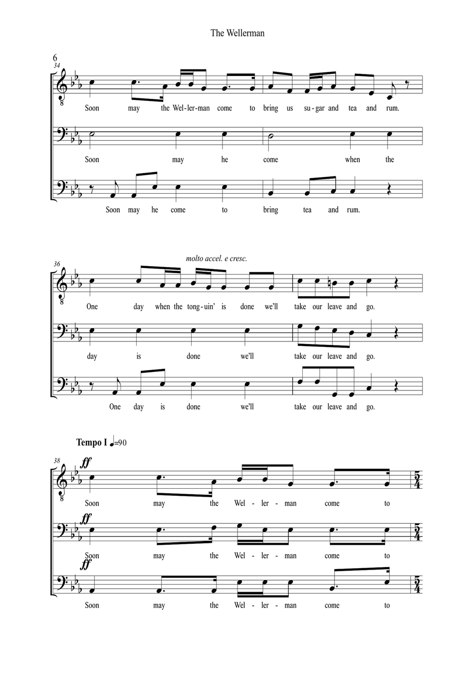 The Wellerman (Sea Shanty) TBB a cappella TB scores gallery preview page 6