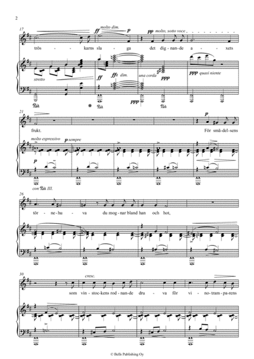 Marias vaggsang, Op. 3 No. 1 (Original key. B minor)