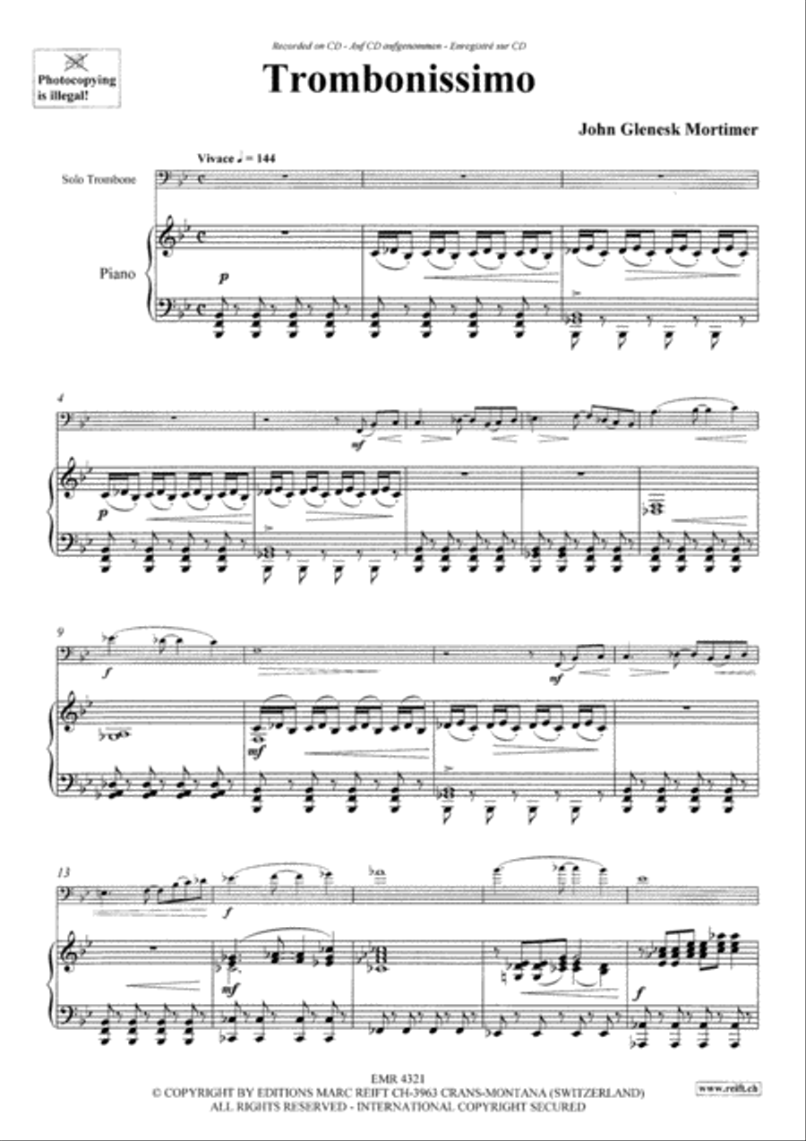 Trombonissimo Piano Accompaniment scores gallery preview page 4