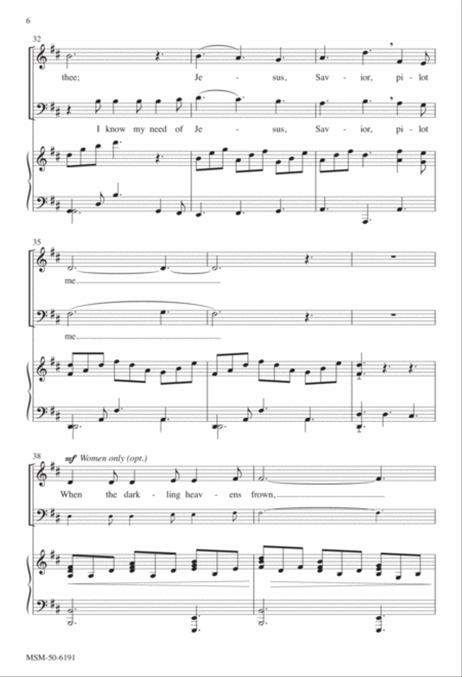 Jesus, Savior, Pilot Me 4-Part scores gallery preview page 5
